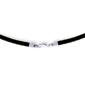 0.5 Carat 14K Solid White Gold Leather Key Necklace Ruby