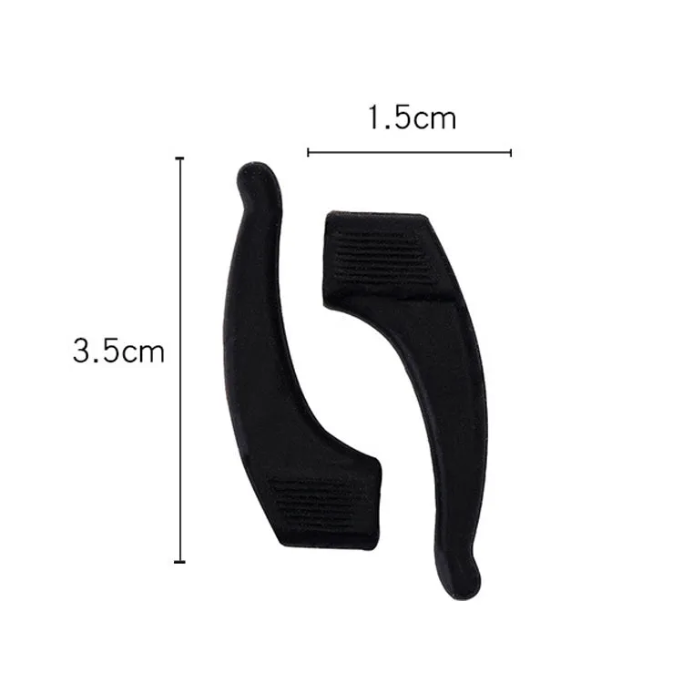 10 Pairs Glasses Non-slip Cover Ear Support Glasses Foot Silicone Non-slip Sleeve(Orange)