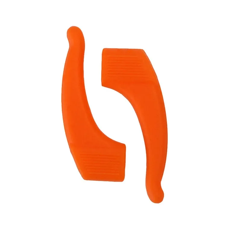 10 Pairs Glasses Non-slip Cover Ear Support Glasses Foot Silicone Non-slip Sleeve(Orange)