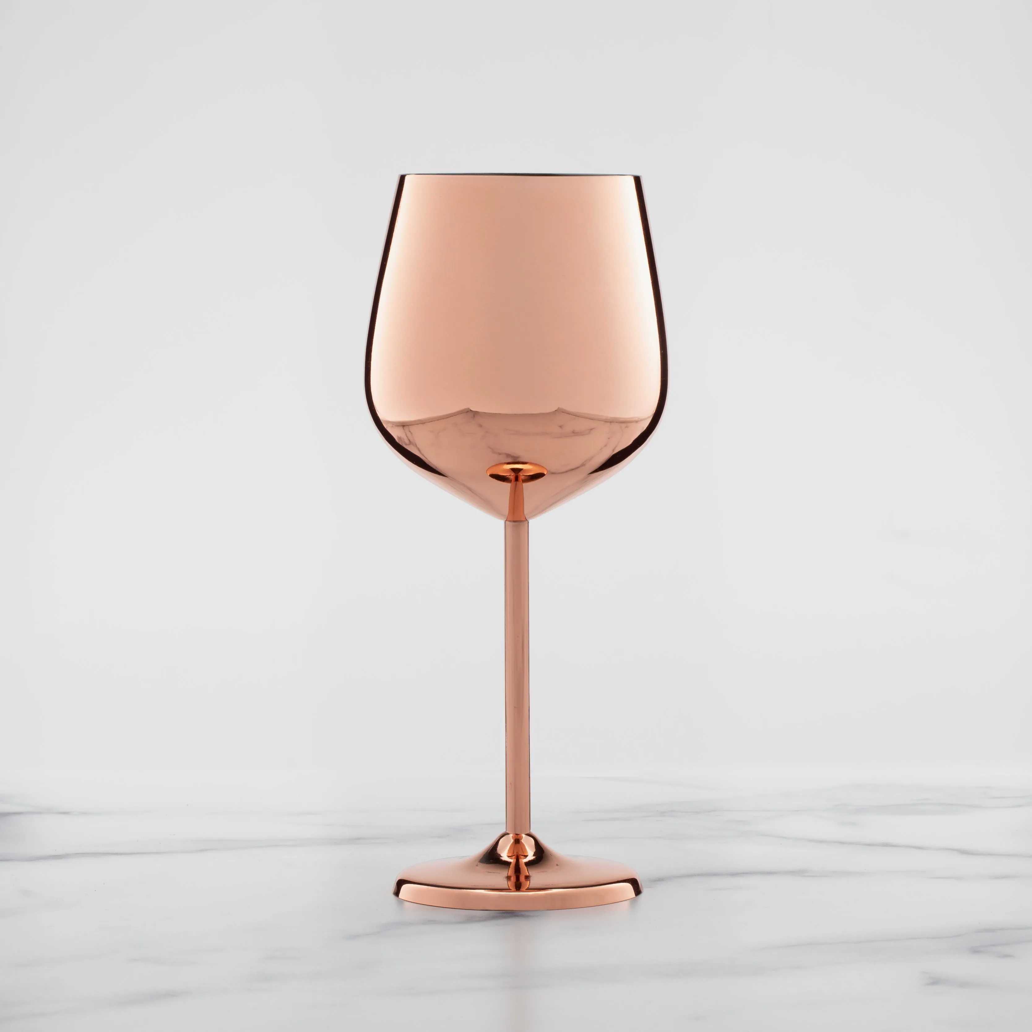18 Oz Copper Stainless Wine Glasses, Set of 4