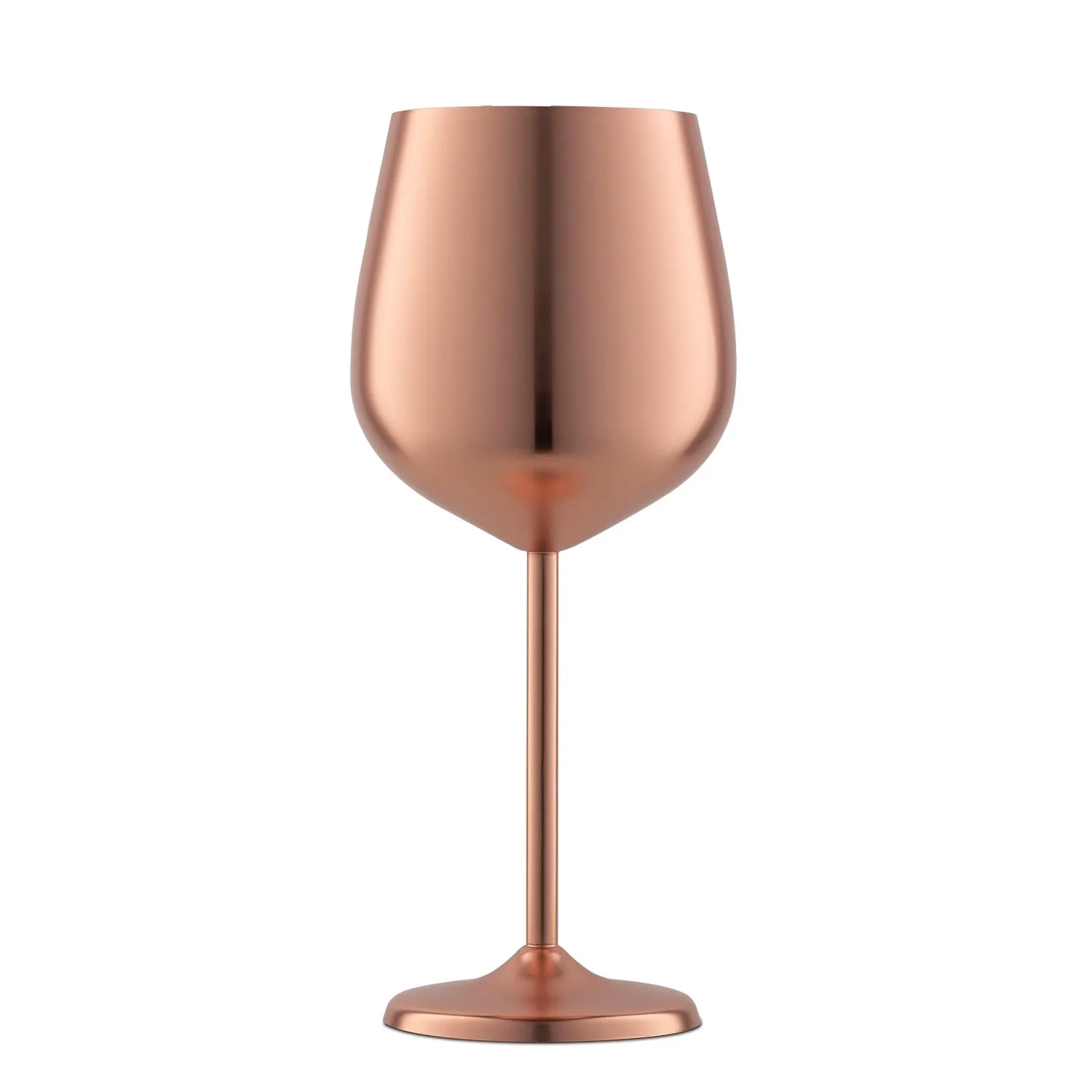 18 Oz Copper Stainless Wine Glasses, Set of 4