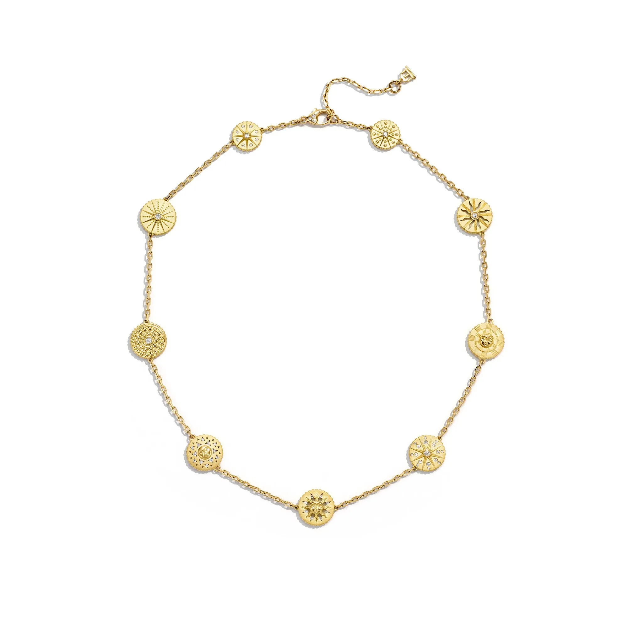 18K 9 Motif Orbit Necklace