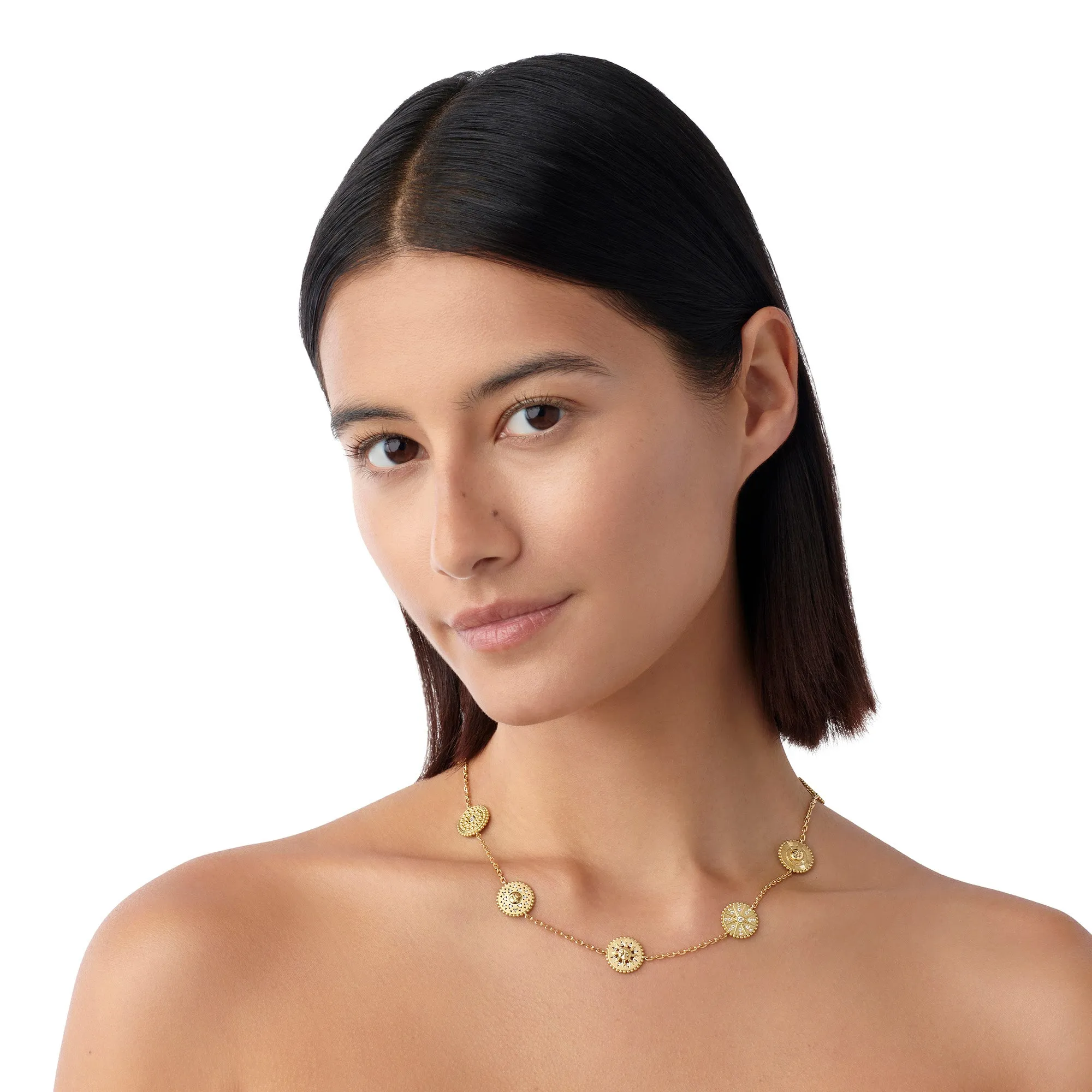 18K 9 Motif Orbit Necklace