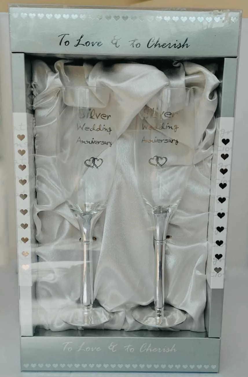 25th Anniversary Champagne Glasses