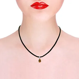 4.7 Carat 14K Solid White Gold The Thrill Citrine Necklace