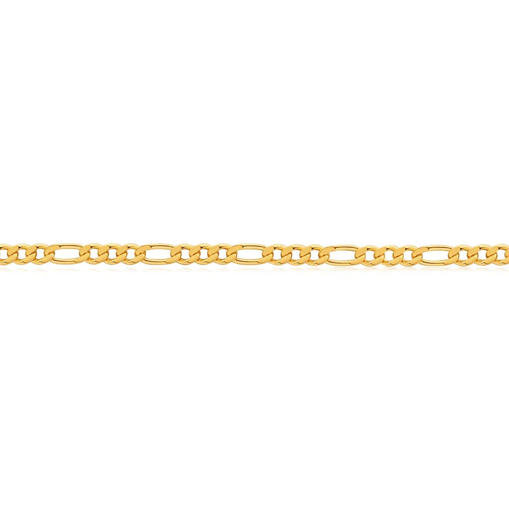 9ct Yellow Gold Figaro Anklet