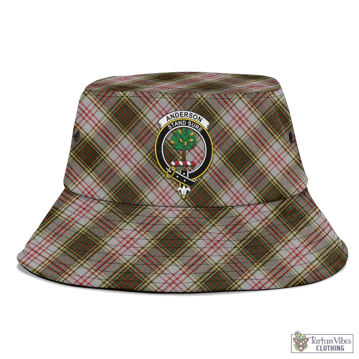 Anderson Dress Tartan Bucket Hat with Family Crest