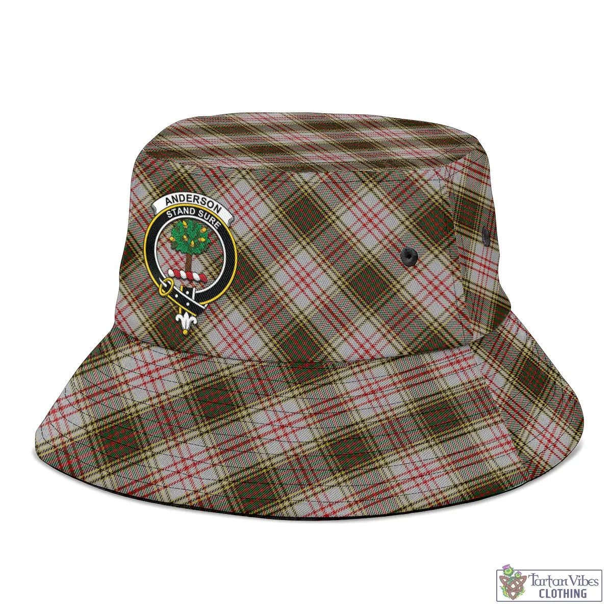 Anderson Dress Tartan Bucket Hat with Family Crest