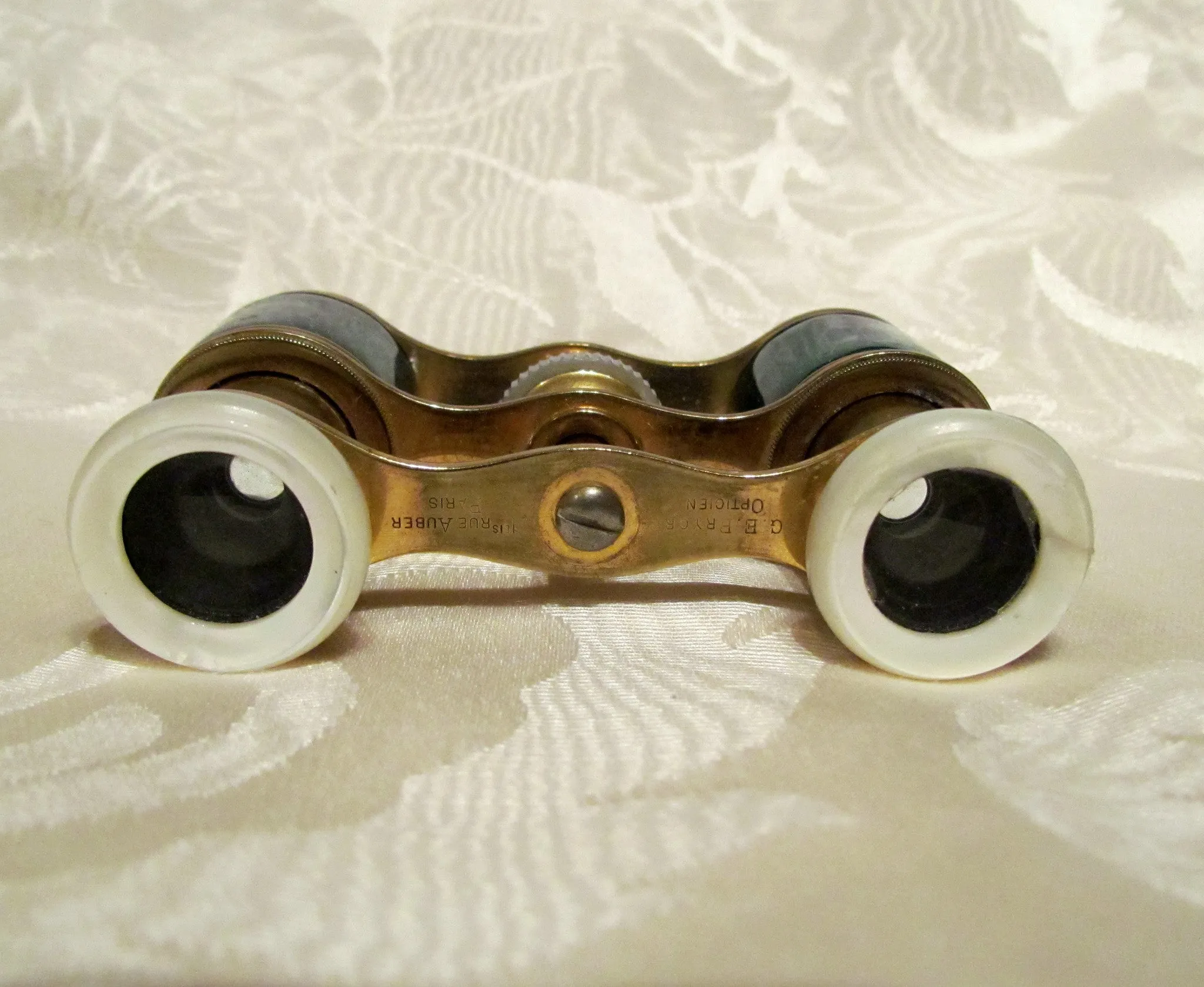 Antique Green Guilloche Opera Glasses 1800s Theater Glasses Enamel Binoculars With A French Silk Purse