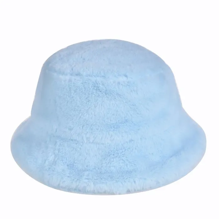 Baby Blue Fluffy Bucket Hat
