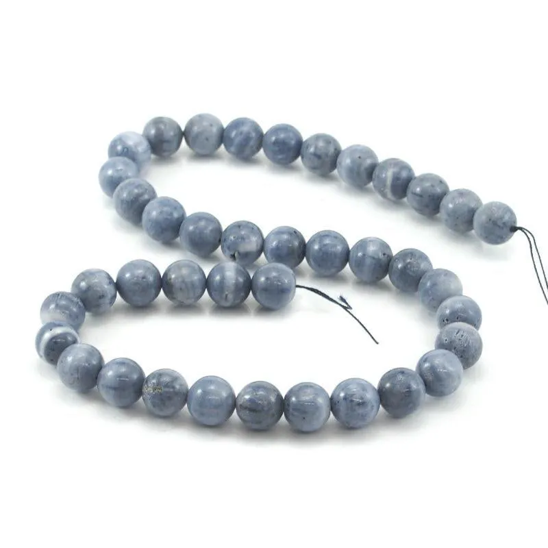 Blue Coral Smooth Rounds 11mm Strand