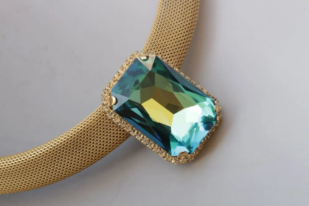 BLUE GOLD NECKLACE