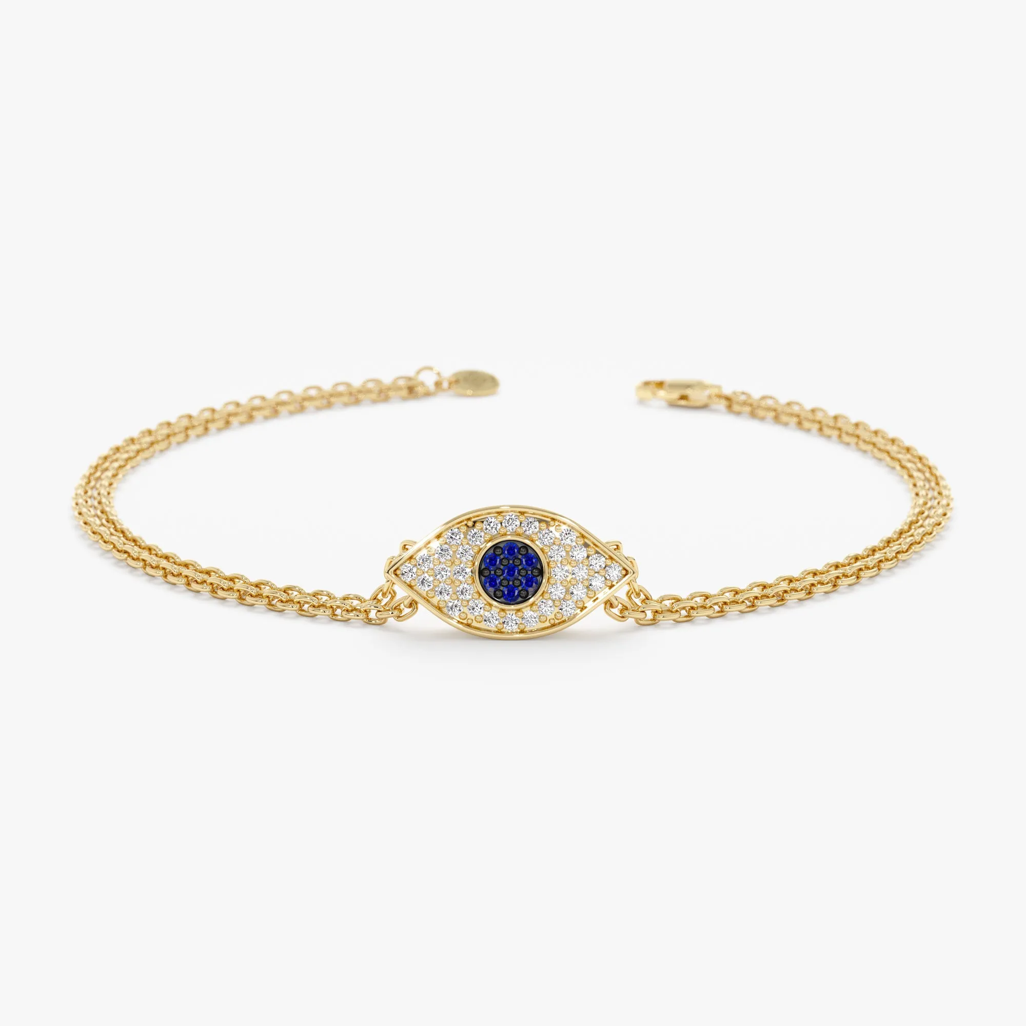 Bold Sapphire & Diamond Eye Bracelet, Elsie