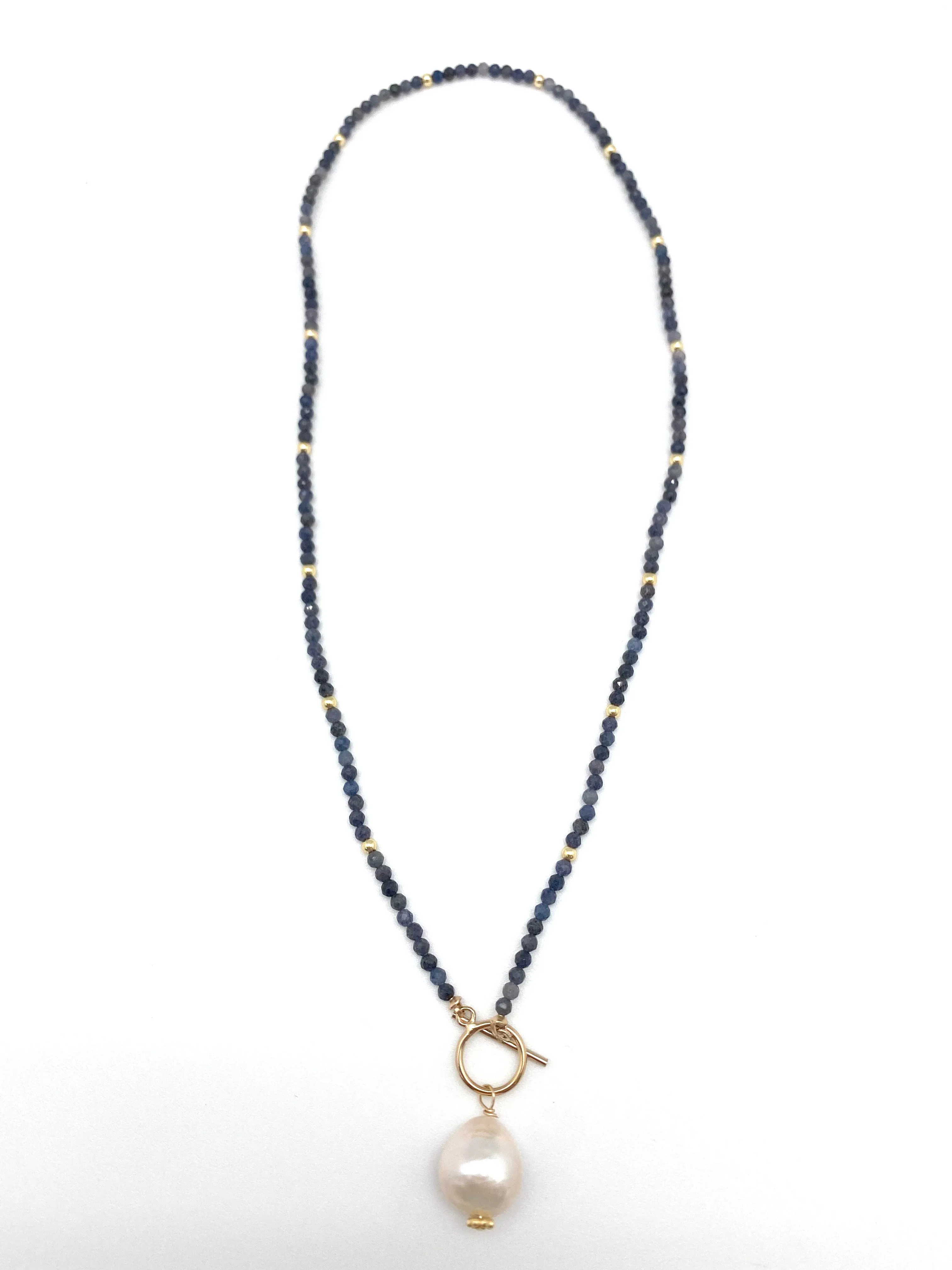 Carol Necklace gem - blue sapphire