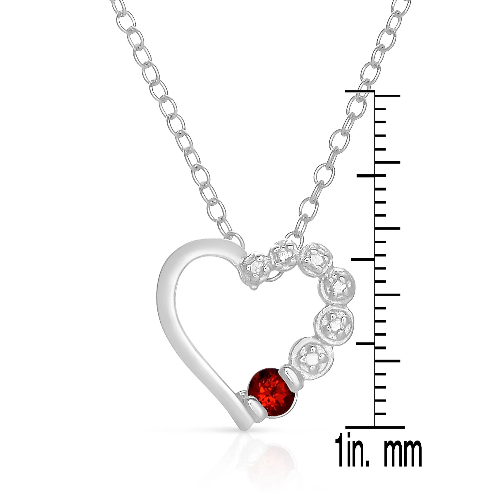 Charlotte Ruby Heart DNA Necklace