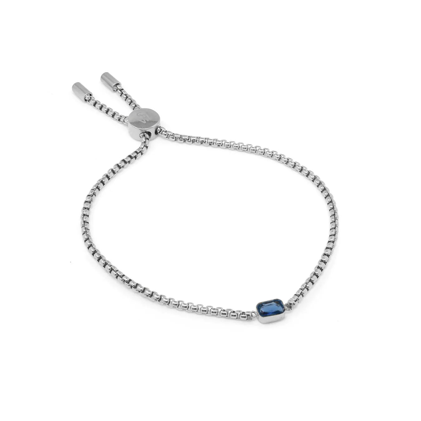 Children's September Sapphire Birthstone Bracelet - Silver