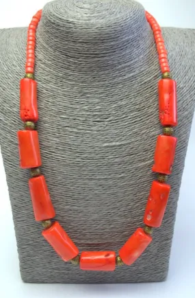 Coral Necklace Ukrainian Coral Necklace Vintage Necklace Red Coral Necklace Natural Coral Necklace Daily Necklace Genuine Coral Gift for her