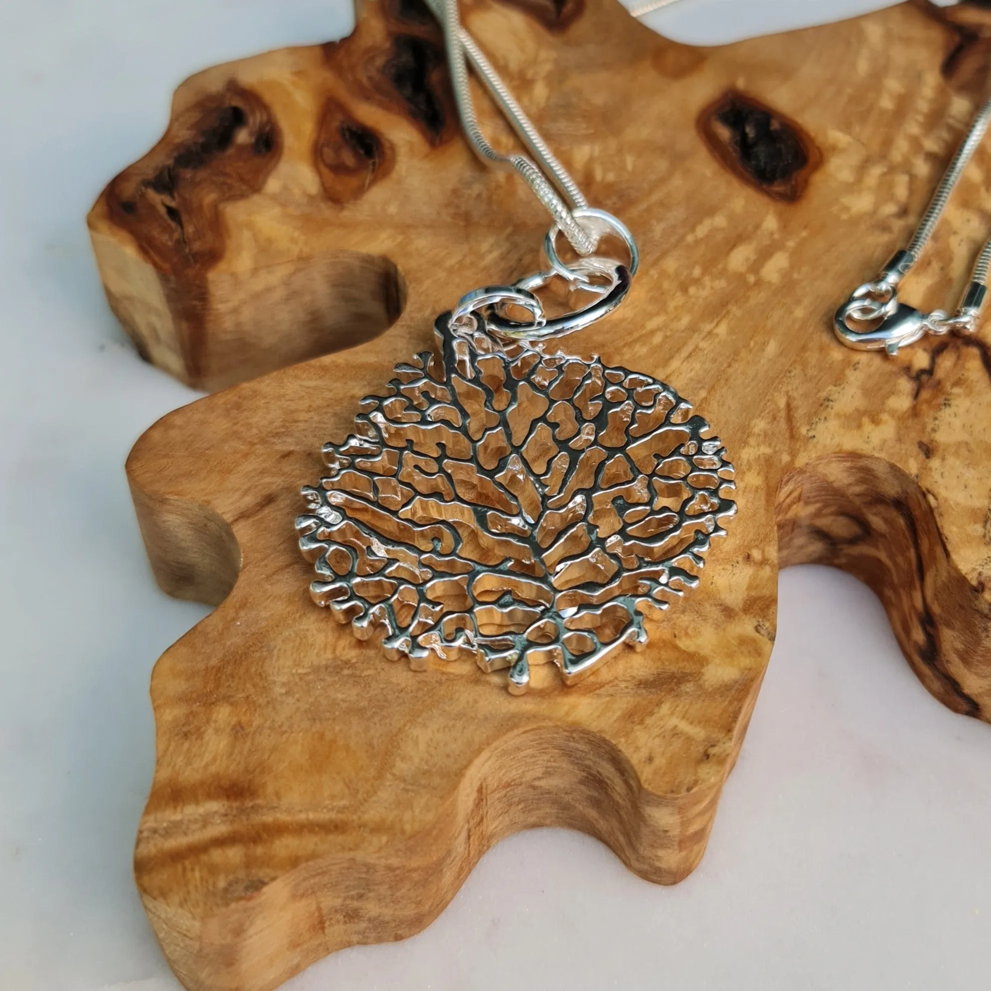 Coral Pendant Necklace