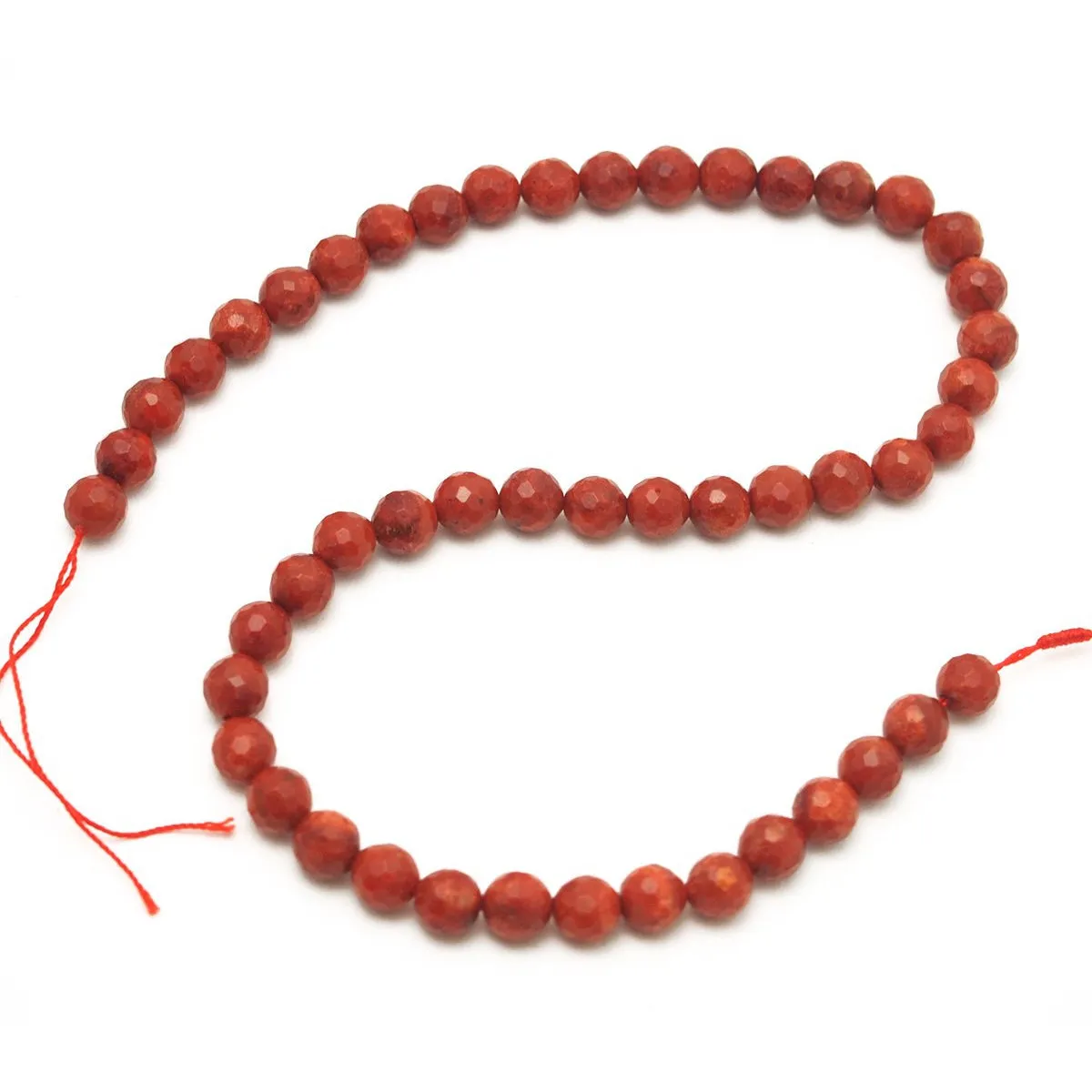 Coral (Sponge) Faceted Rounds 8mm, 10mm, 12mm Strand