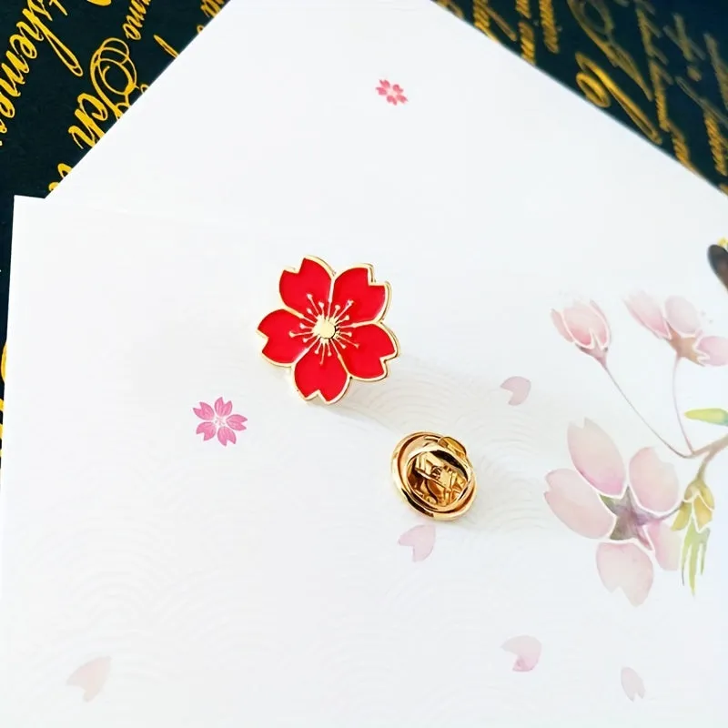 Cute Cherry Blossom Brooch Safe  Stylish Accessory for Women