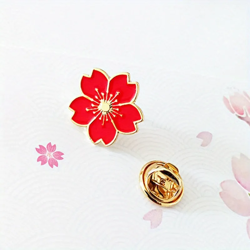 Cute Cherry Blossom Brooch Safe  Stylish Accessory for Women