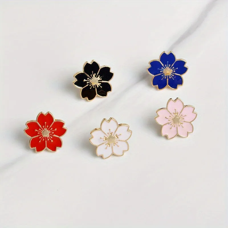 Cute Cherry Blossom Brooch Safe  Stylish Accessory for Women