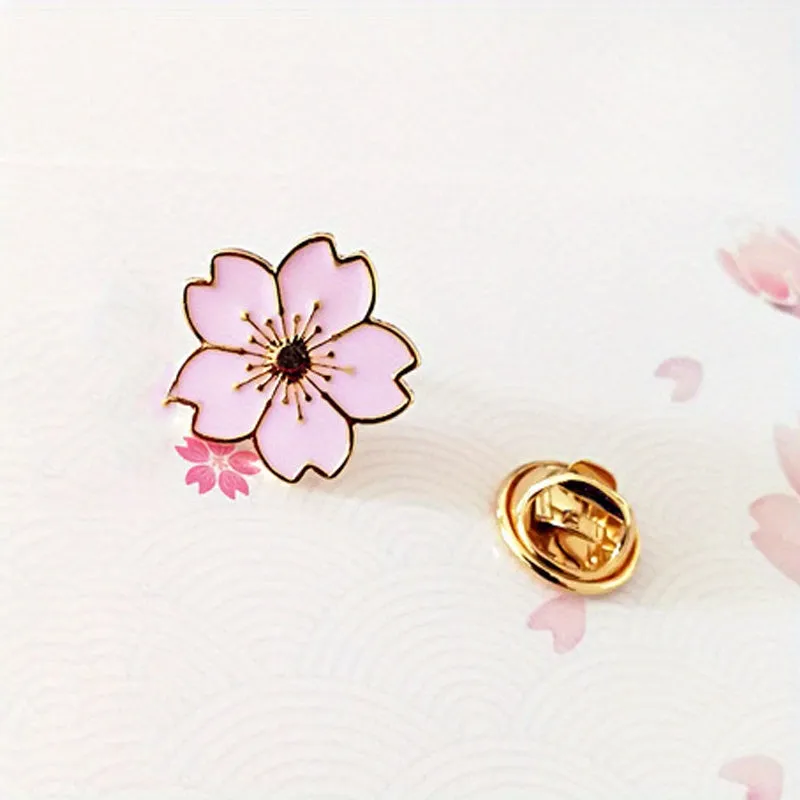 Cute Cherry Blossom Brooch Safe  Stylish Accessory for Women