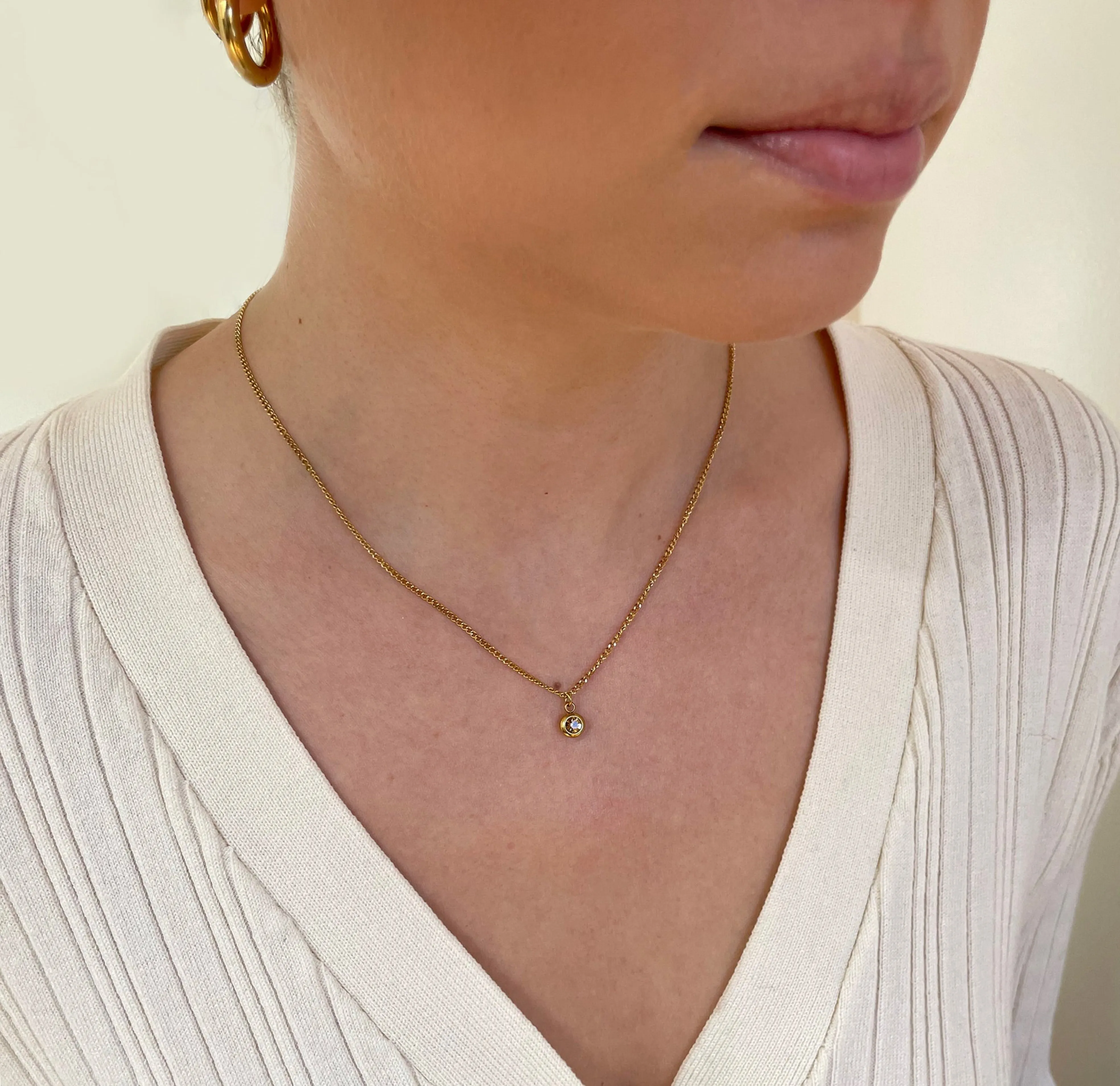 DELILAH CITRINE BIRTHSTONE PENDANT NECKLACE - NOVEMBER