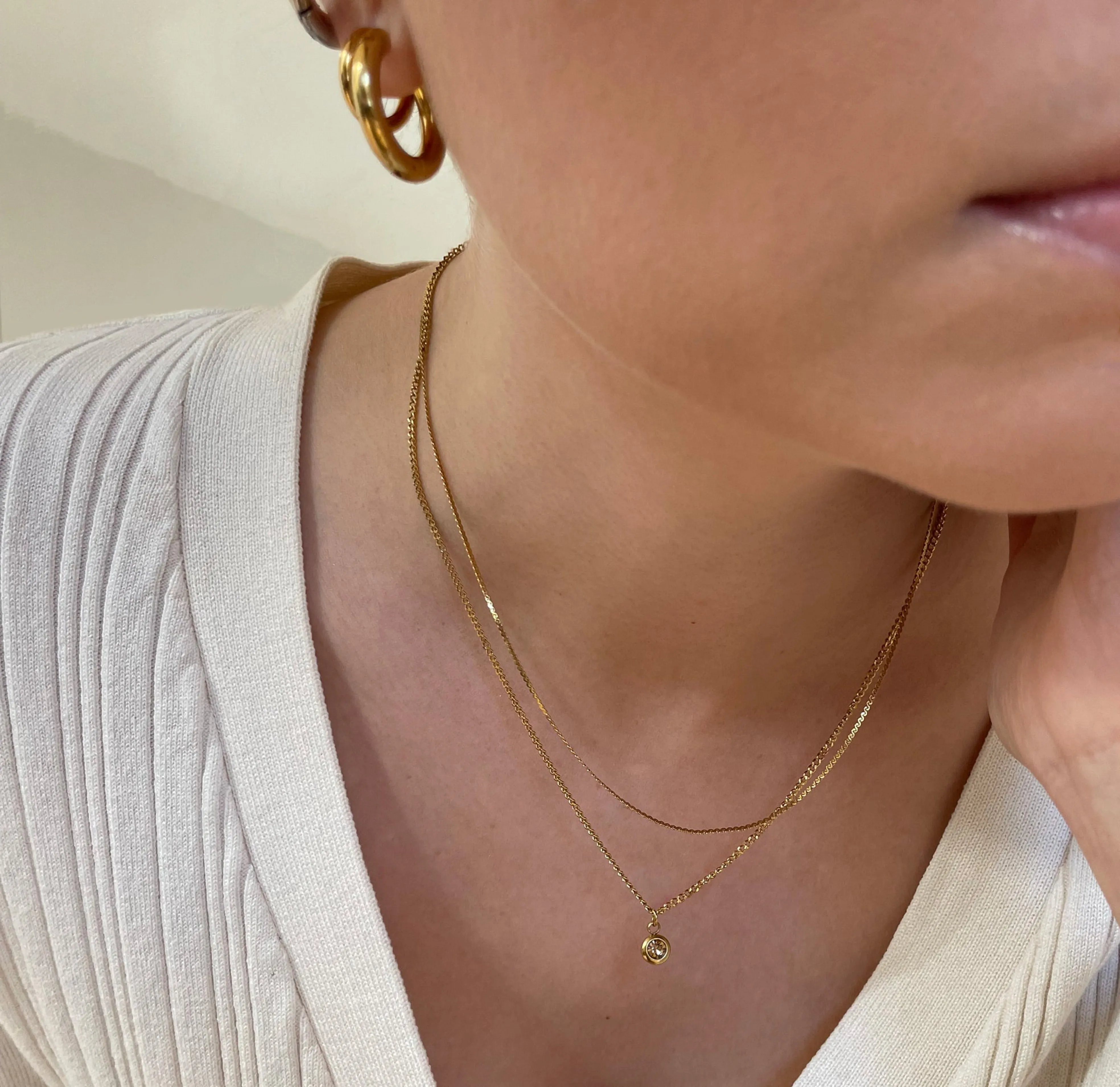 DELILAH CITRINE BIRTHSTONE PENDANT NECKLACE - NOVEMBER