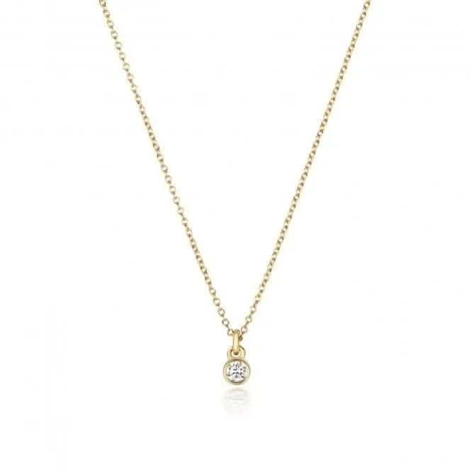 Diamond Jewellery 18ct Gold Diamond Rubover Necklace NDQ151