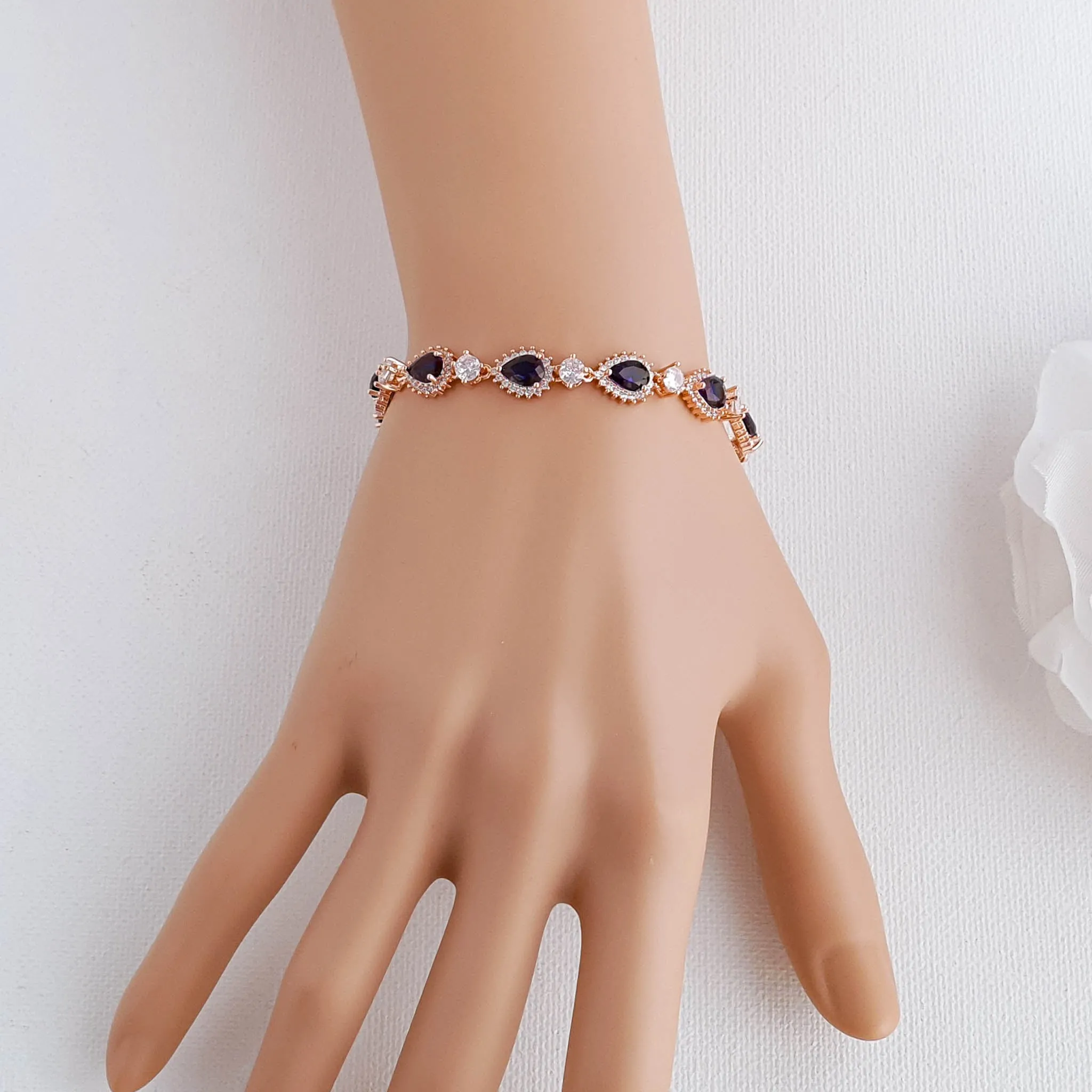 Elegant Blue Bridal Jewelry Set Something Blue for Weddings-Aoi