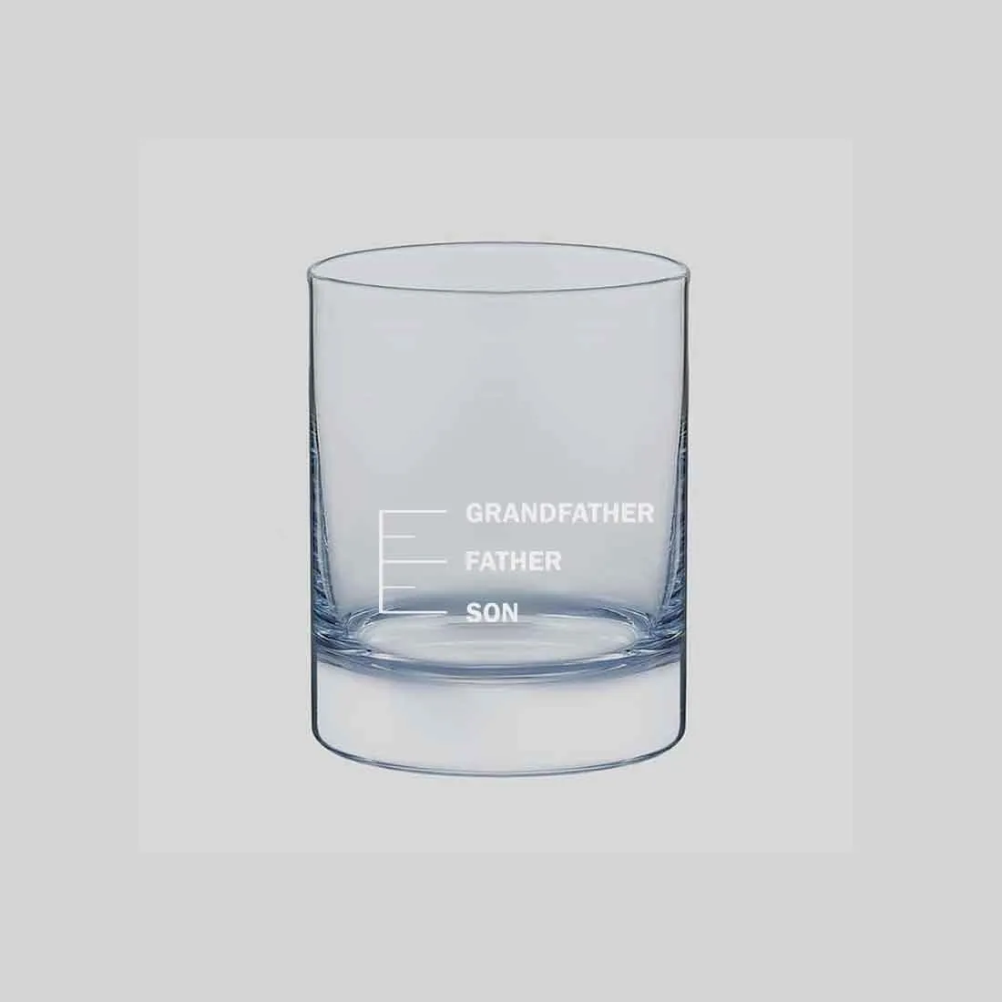 Fathers Day Presents Whiskey Glass With Measurements - Father Son