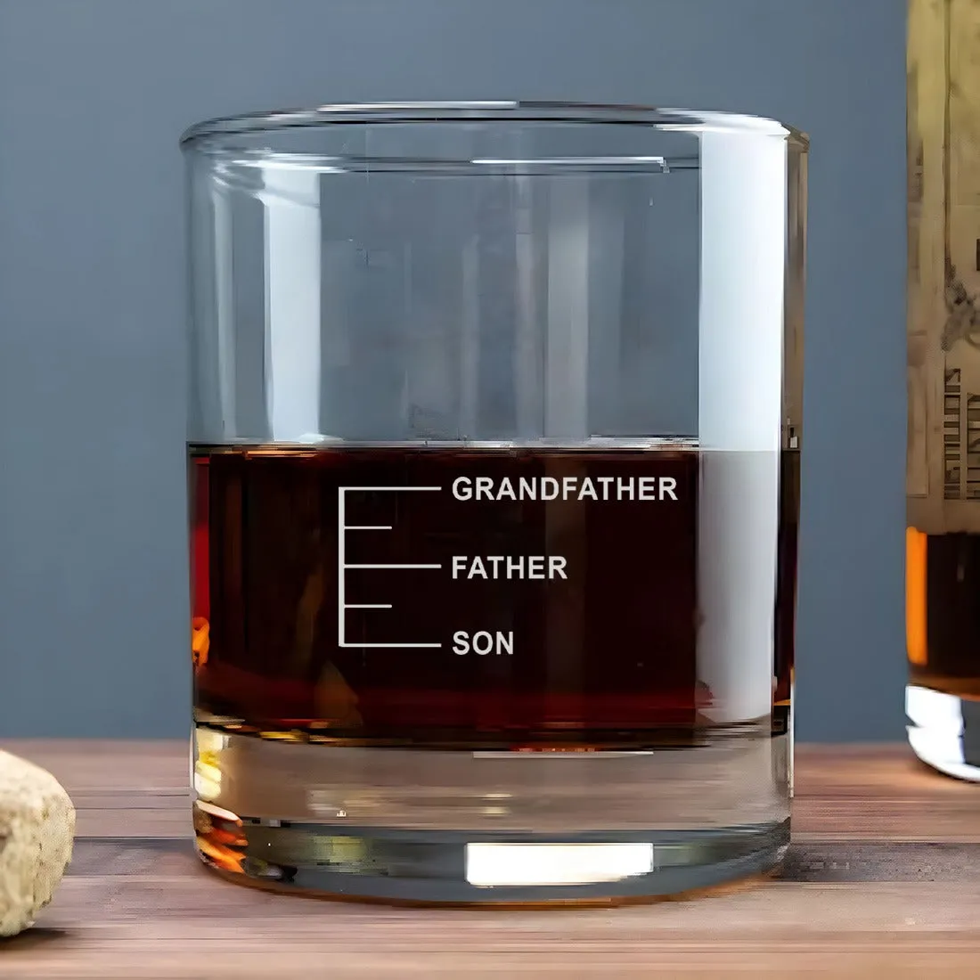 Fathers Day Presents Whiskey Glass With Measurements - Father Son