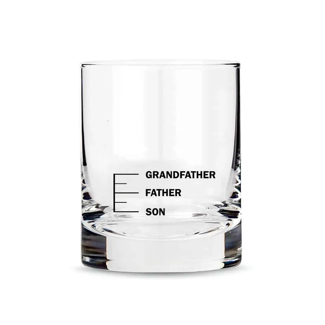 Fathers Day Presents Whiskey Glass With Measurements - Father Son
