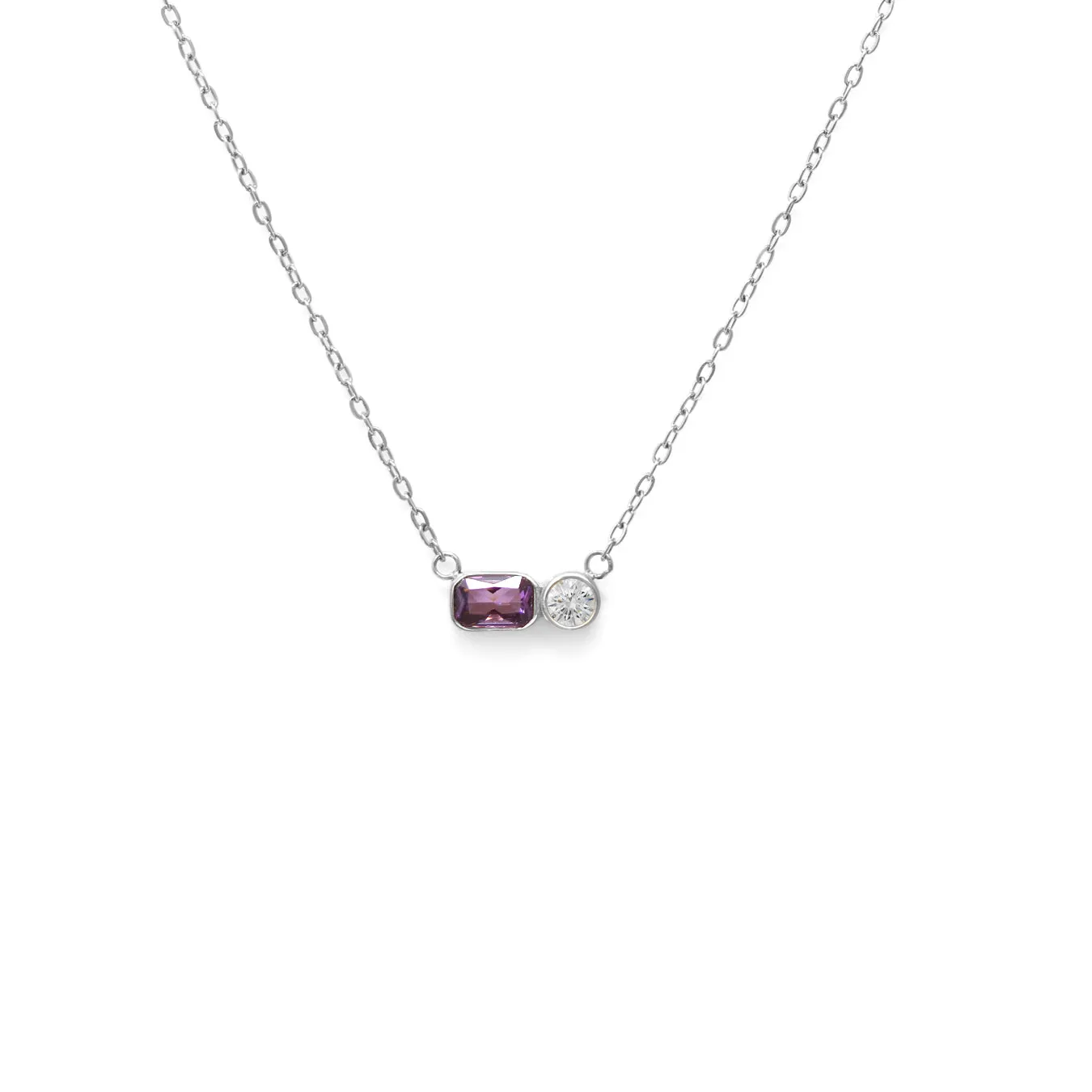 February Amethyst Birthstone Gift Set - Silver