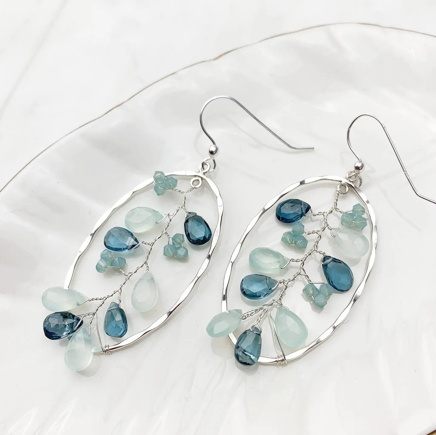 Filigree London Blue Topaz Earrings