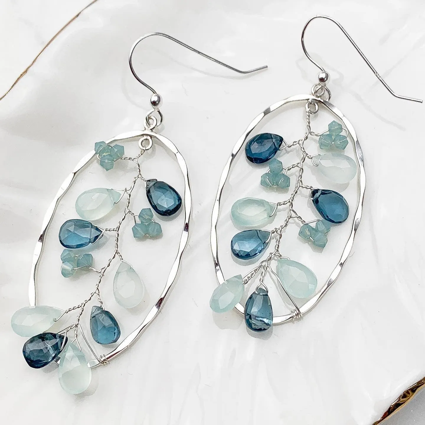 Filigree London Blue Topaz Earrings