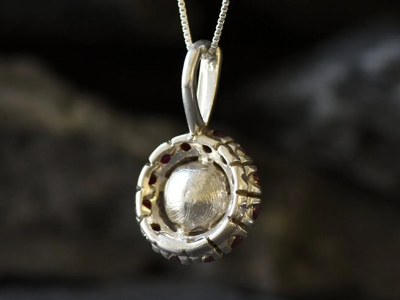 Flower Pearl Pendant - Genuine Beige Pearl - Victorian Floral Necklace