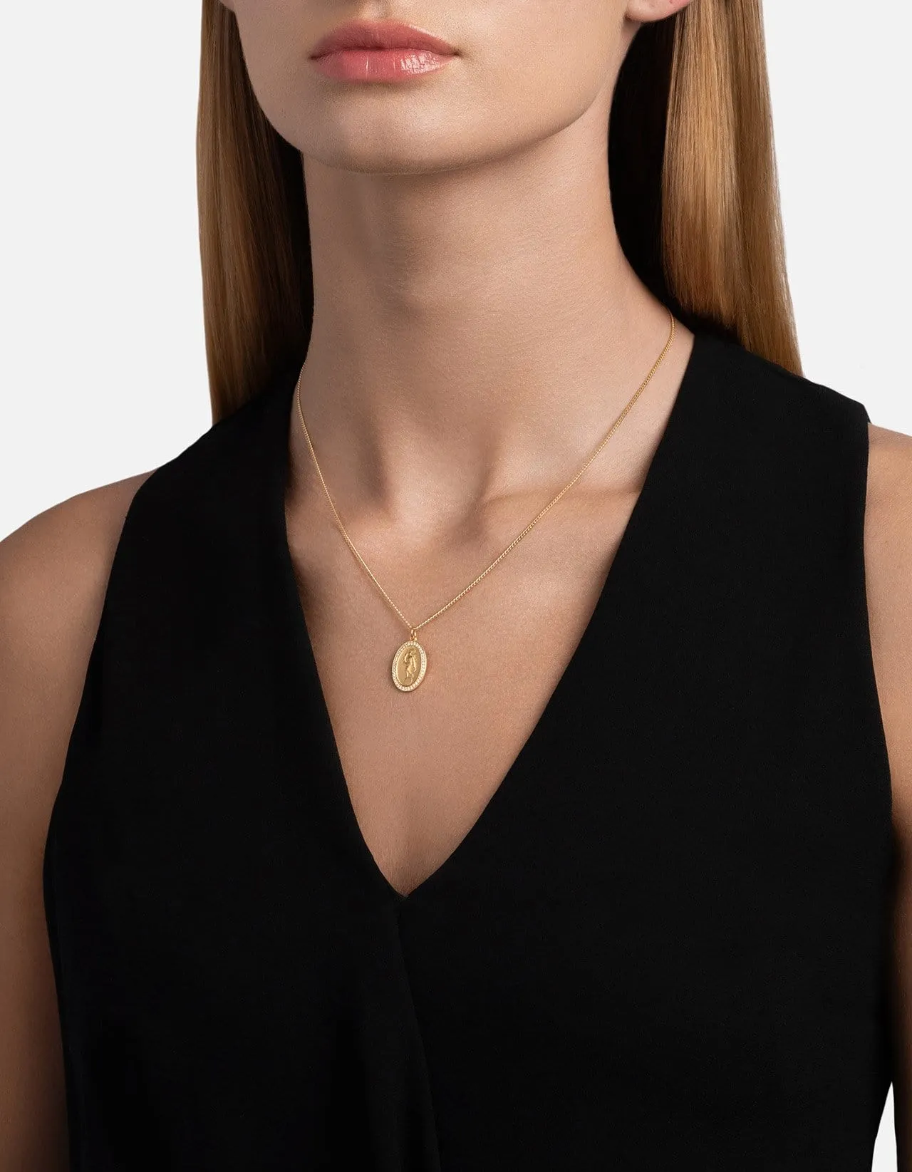 Fortuna Necklace, Gold Vermeil/Sapphire