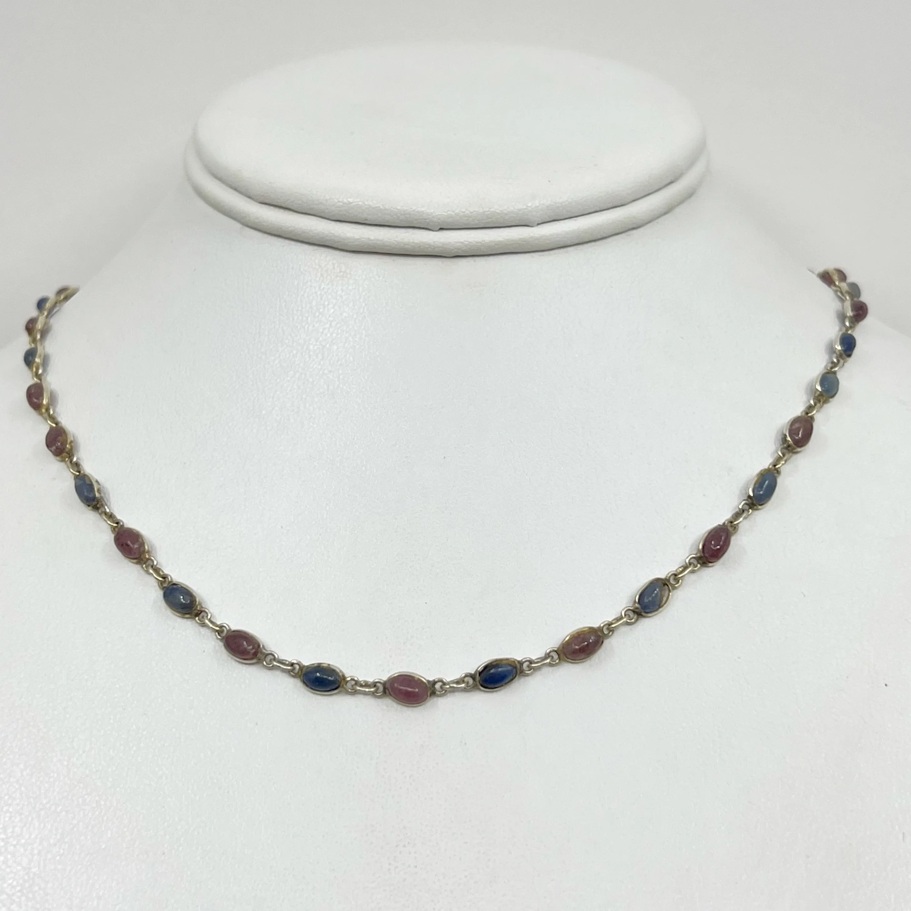 Gold Vermeil sterling silver sapphire necklace