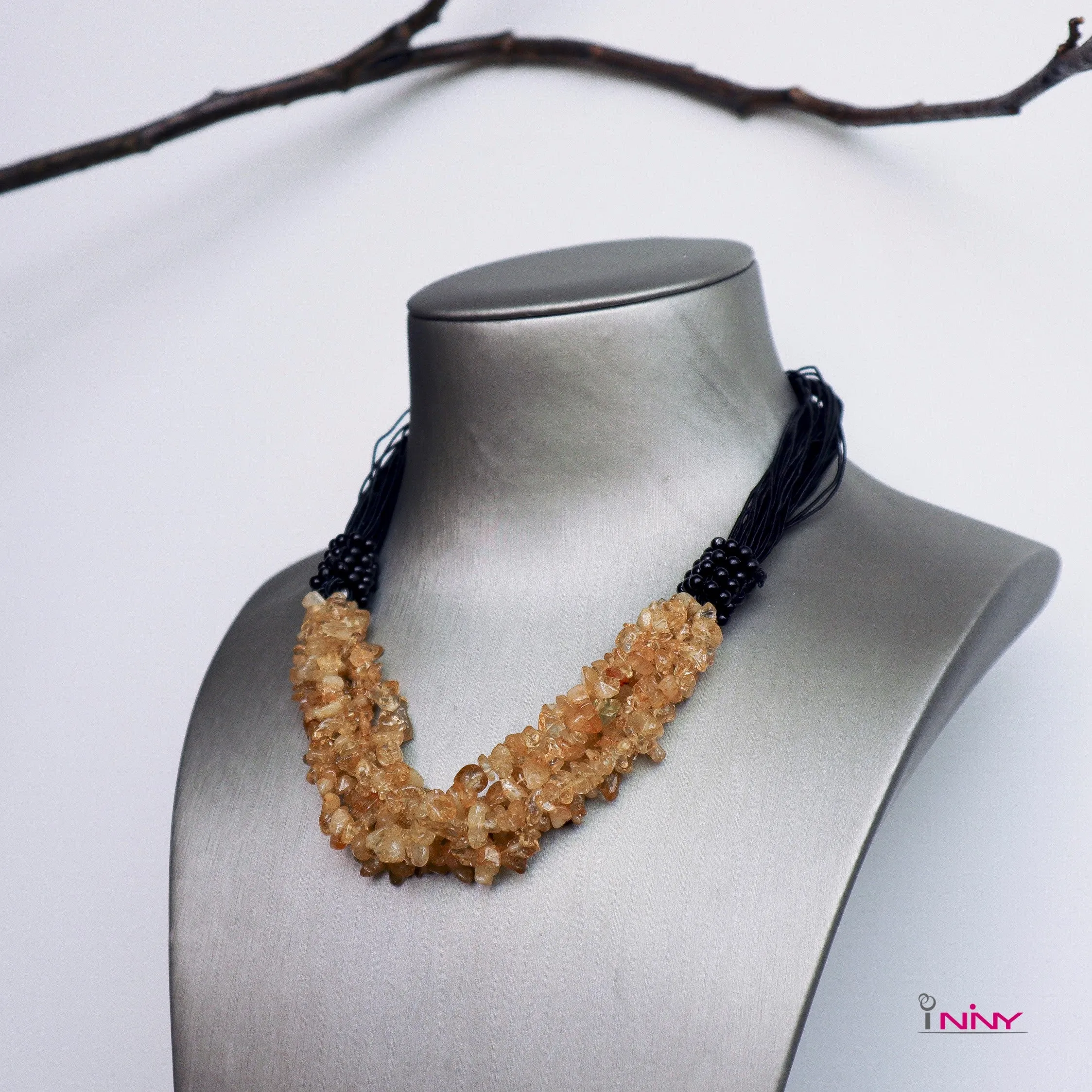 Handmade Color Gem Necklace