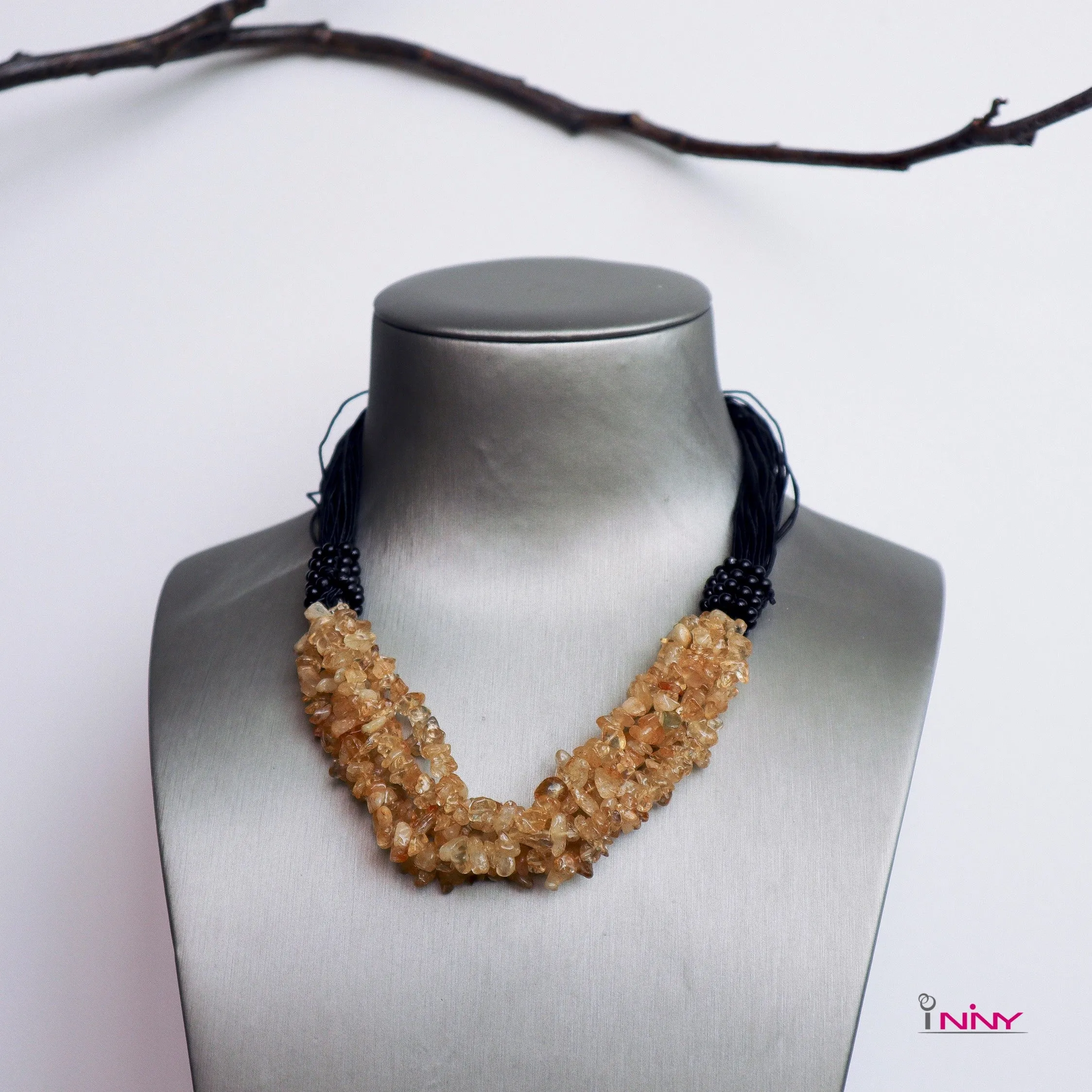 Handmade Color Gem Necklace