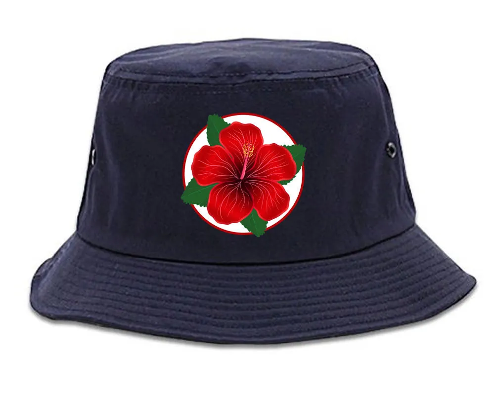 Hibiscus Flower Chest Mens Bucket Hat