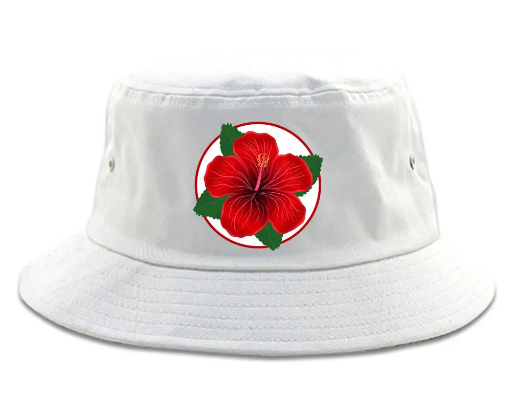 Hibiscus Flower Chest Mens Bucket Hat