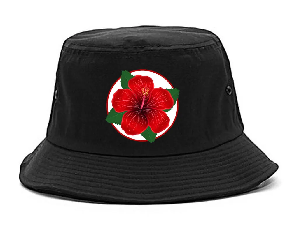 Hibiscus Flower Chest Mens Bucket Hat