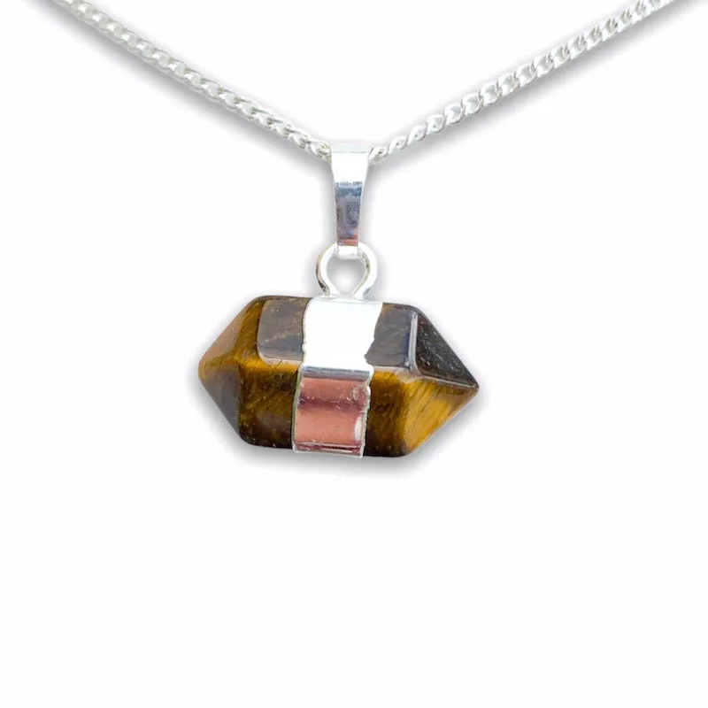 Horizontal Double Point Crystal Necklace