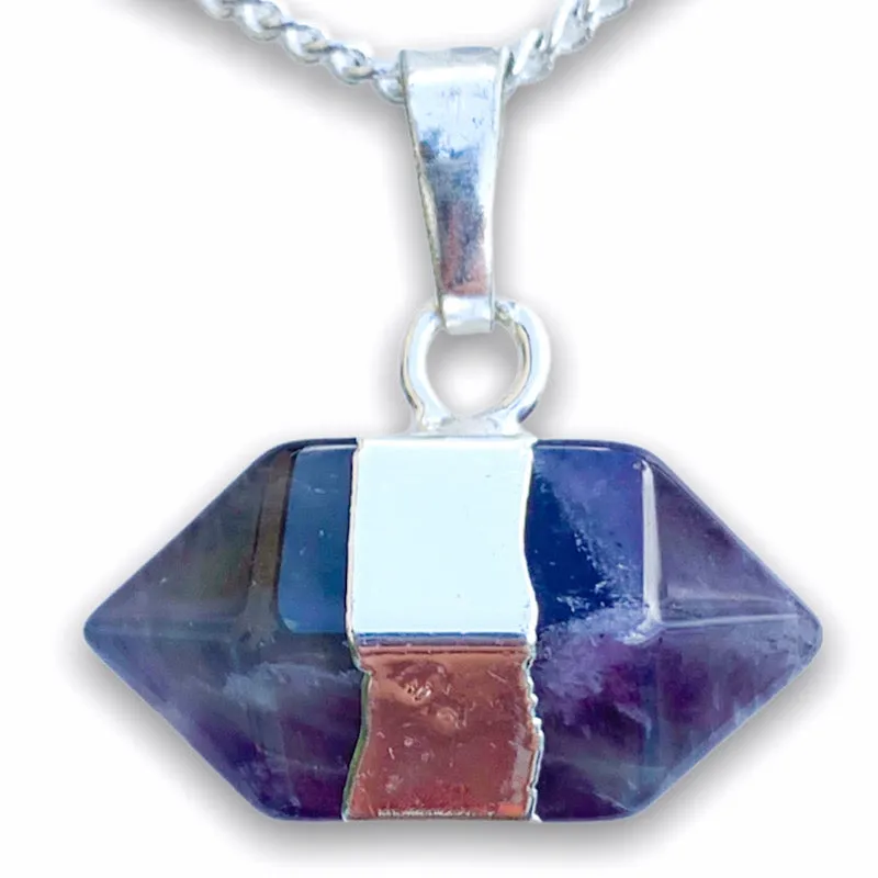 Horizontal Double Point Crystal Necklace