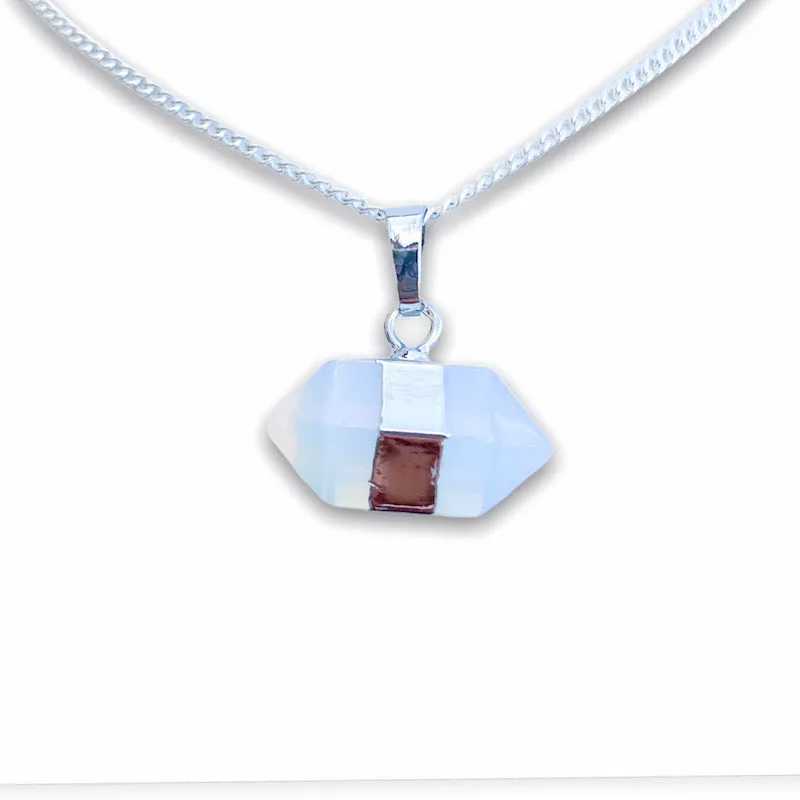 Horizontal Double Point Crystal Necklace