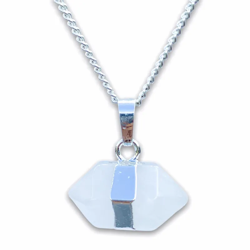 Horizontal Double Point Crystal Necklace