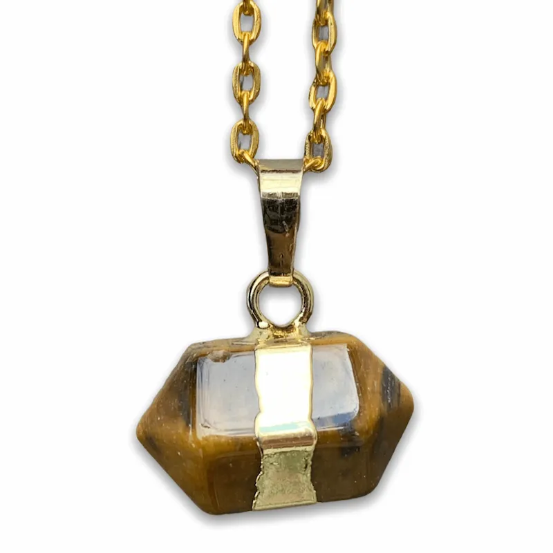 Horizontal Double Point Crystal Necklace